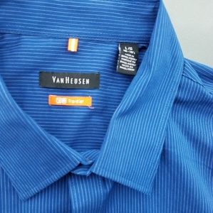 Van Heusen N.W.T sz16--161/2  blue stripped shirt